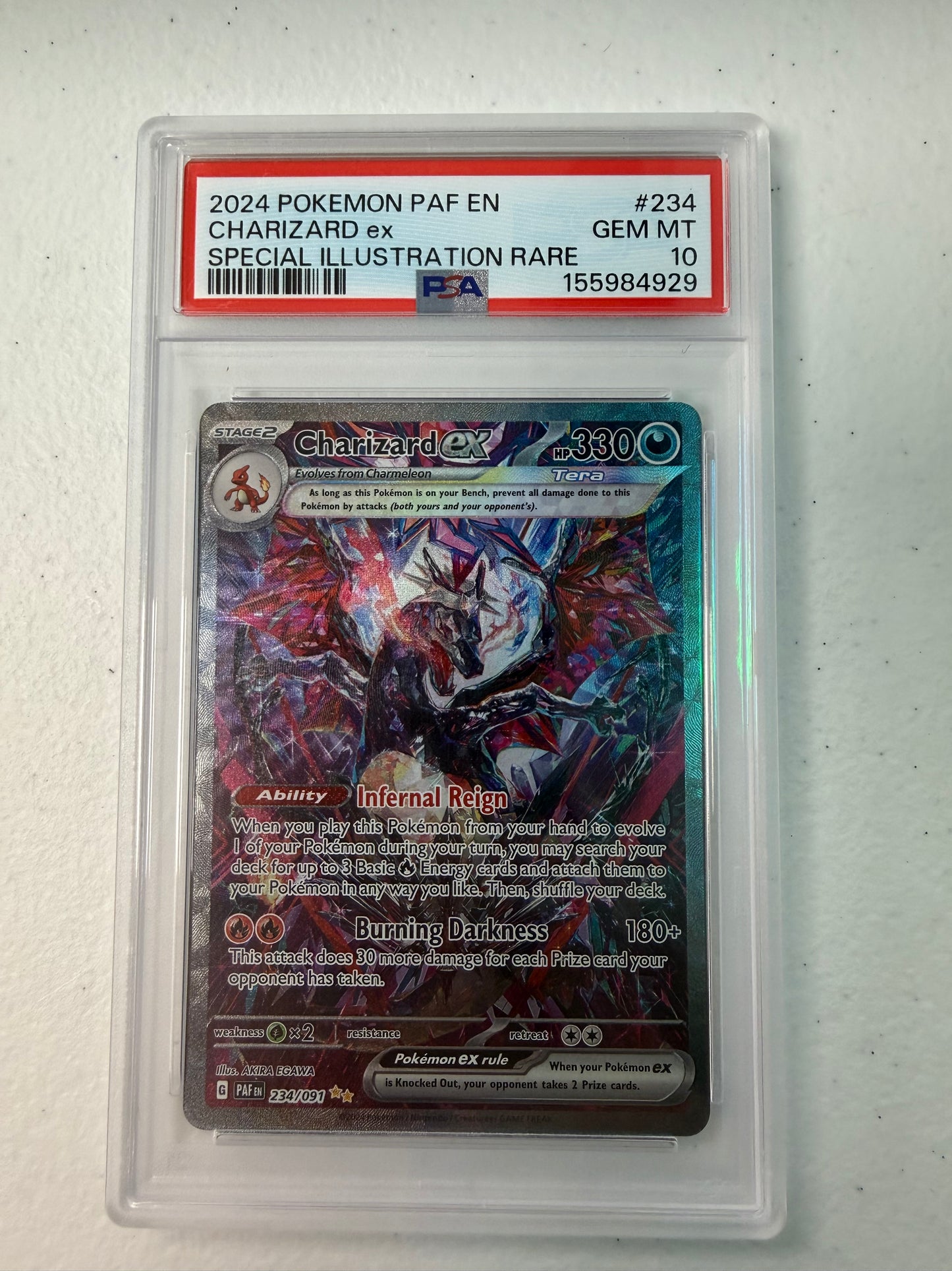 2024 PALDEAN FATES CHARIZARD EX #234 PSA 10 PK1010