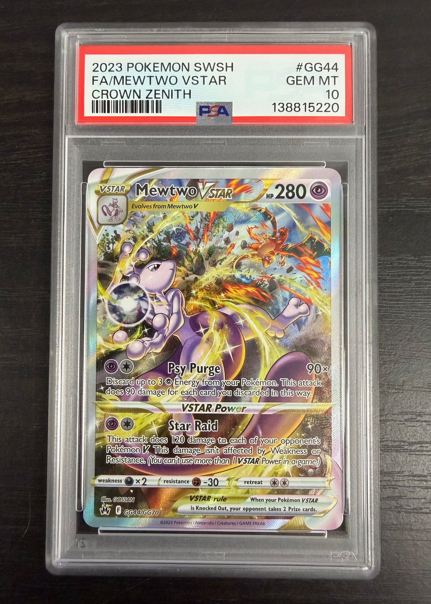 2023 MEWTWO GG44 CROWN ZENITH PSA 10 PK968. SALE