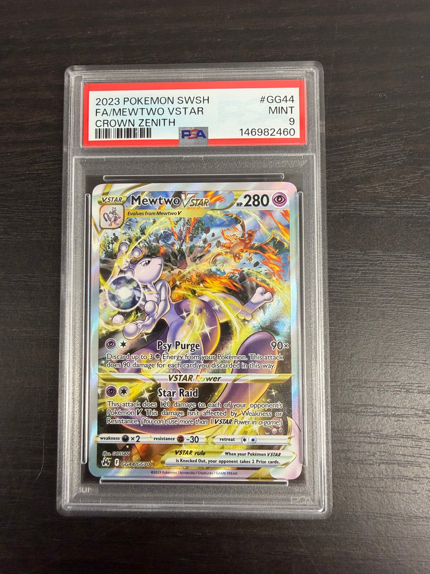 2023 MEWTWO GG44 CROWN ZENITH PSA 9 PK982. SALE