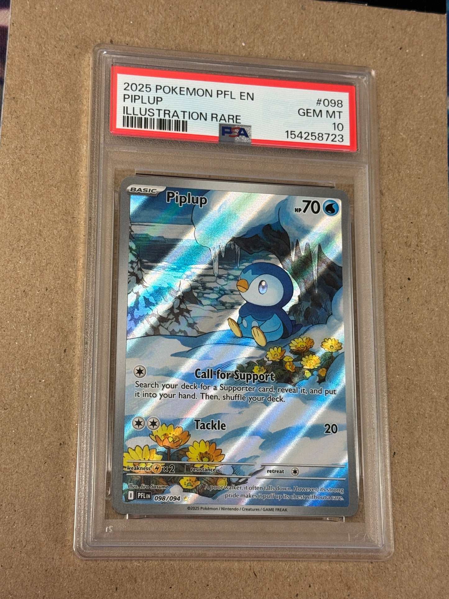2025 PHANTASMAL FLAMES PIPLUP #098 PSA 10 PK1348