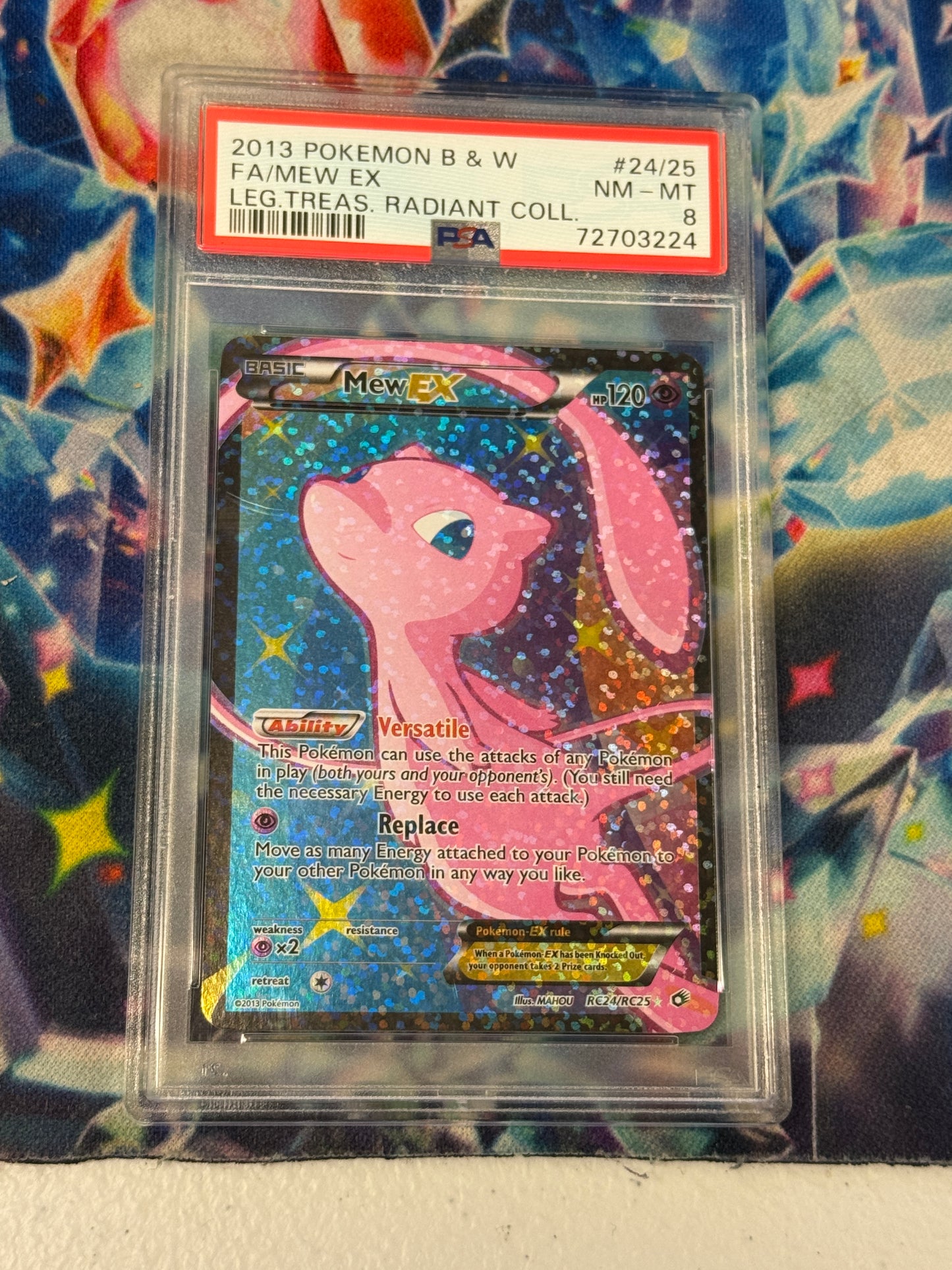 2013 LEGENDARY TREASURES RADIANT COLLECTION MEW EX #RC24 PSA 8 PK1357