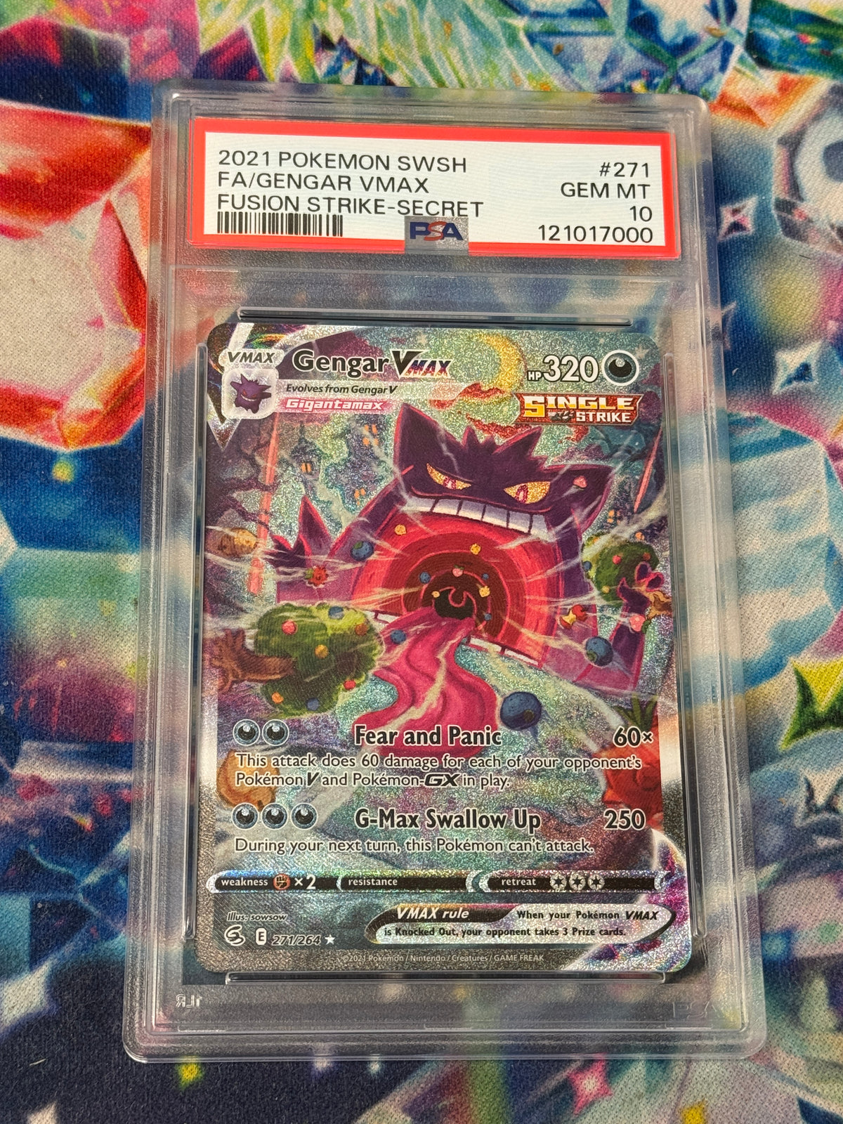 FUSION STRIKE GENGAR VMAX 271/264 PSA 10 PK1717
