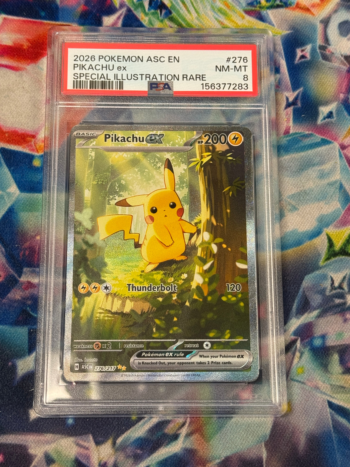 ASCENDED HEROES PIKACHU ex 276/217 PSA 8 PK1719