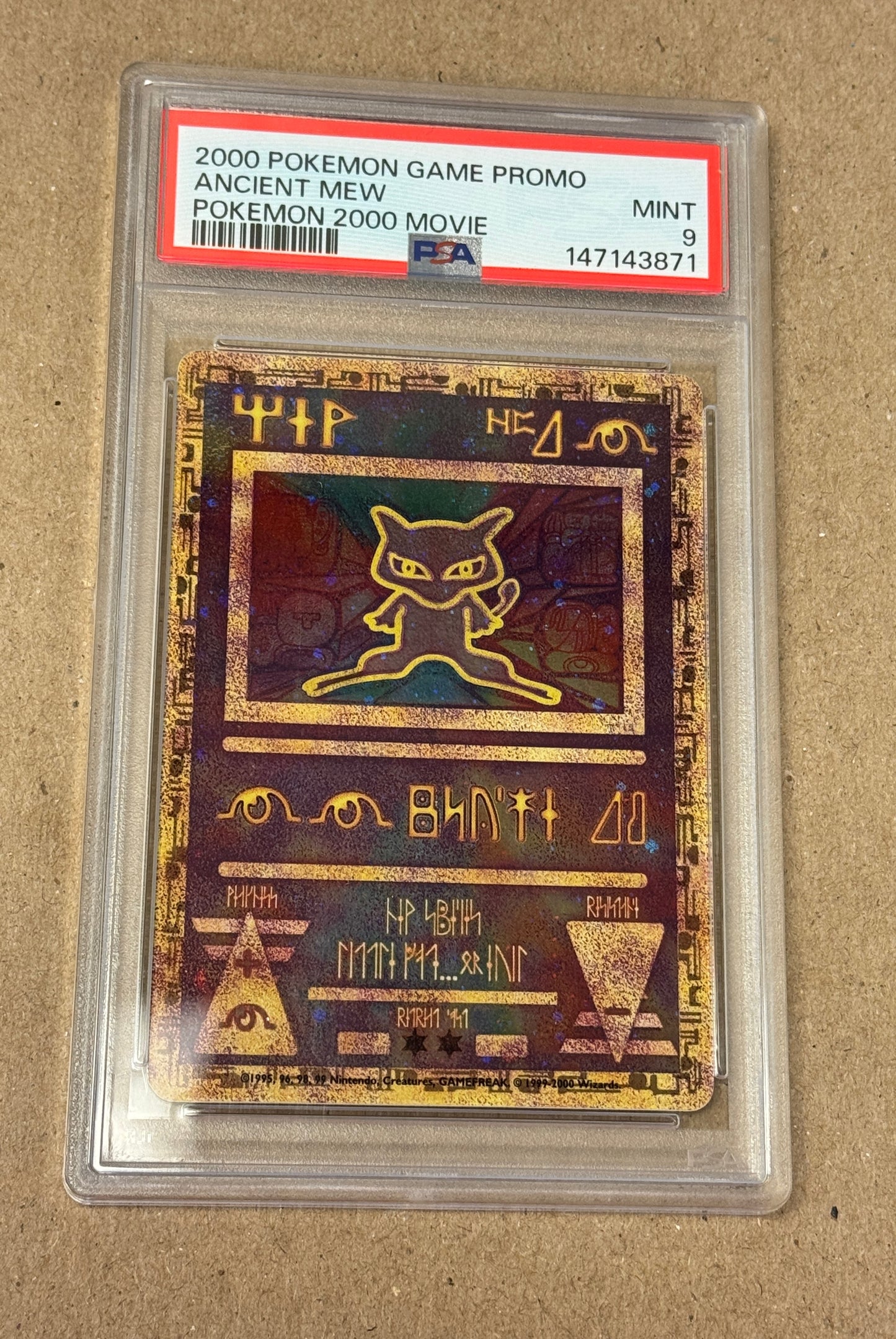 2000 POKEMON PROMO ANCIENT MEW PSA 9 PK1263