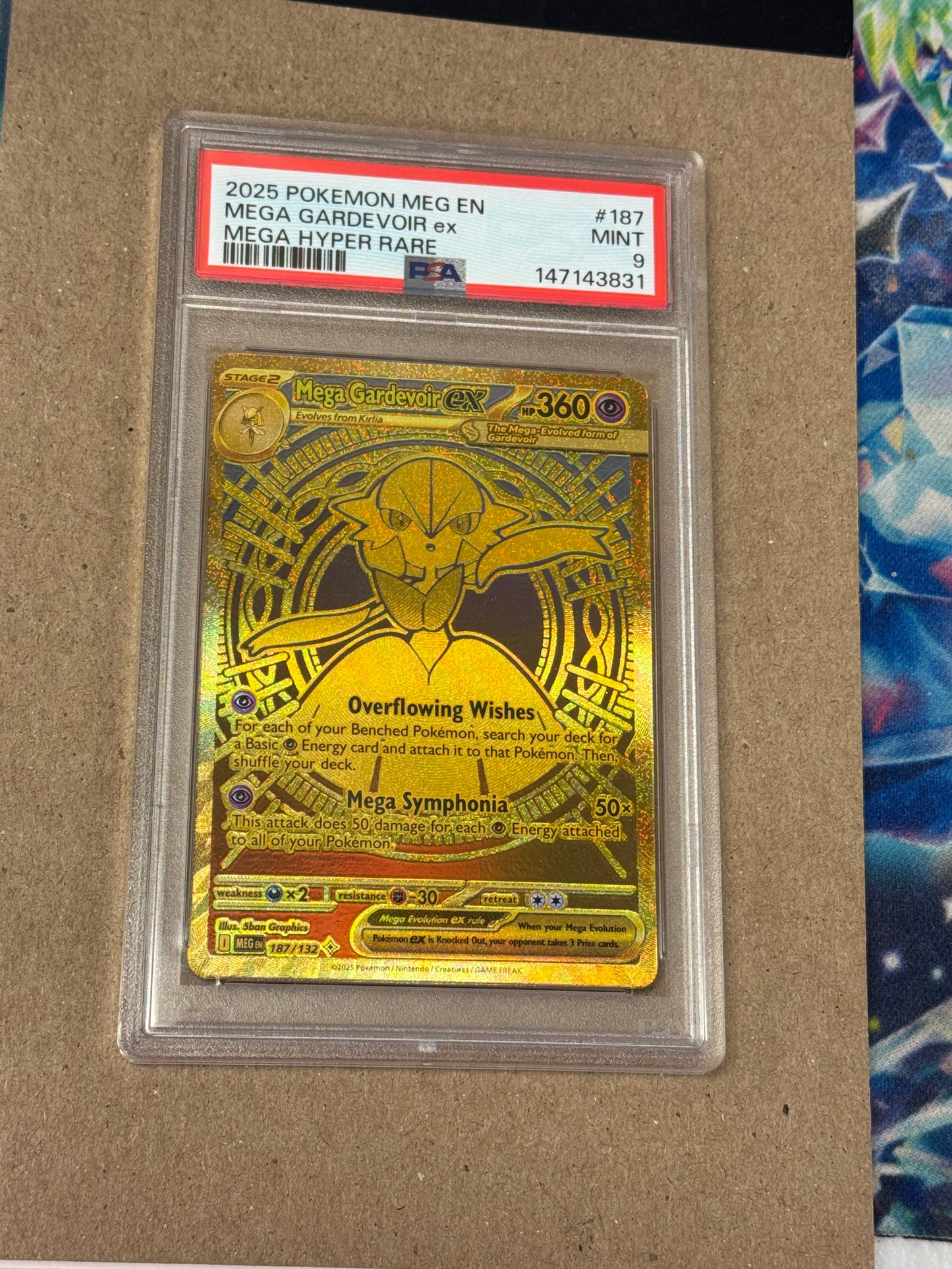 2025 MEGA EVOLUTION MEGA GARDEVOIR eX #187 PSA 9 PK1271