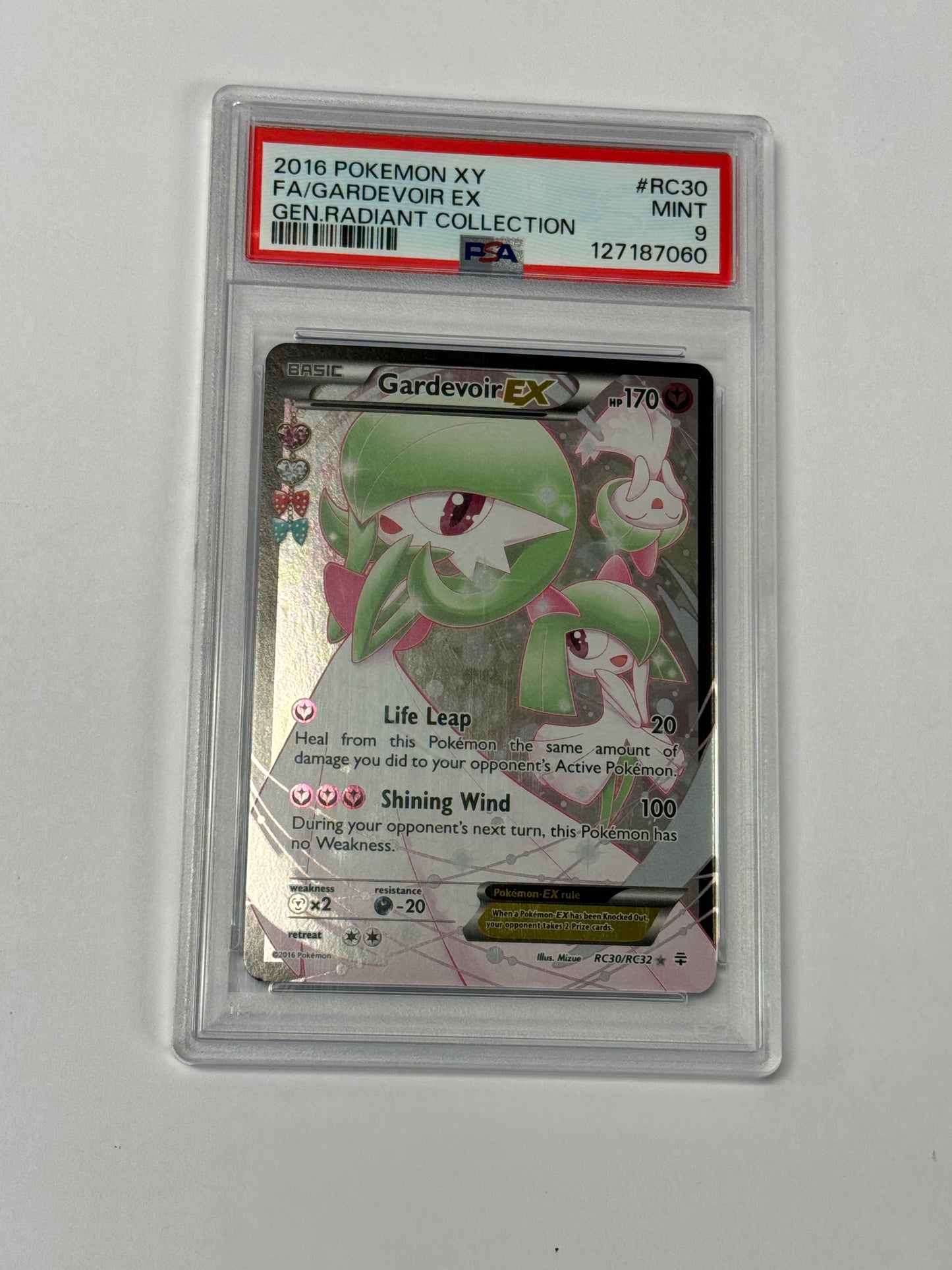 2016 GENERATIONS RADIANT COLLECTION GARDEVOIR EX #RC30 PSA 9 PK990. SLAB