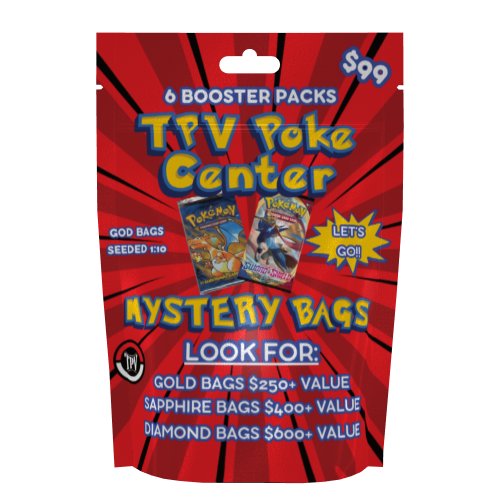 $99 TPV POKE CENTER MYSTERY BAG (6 PACKS). NO DUPES!!