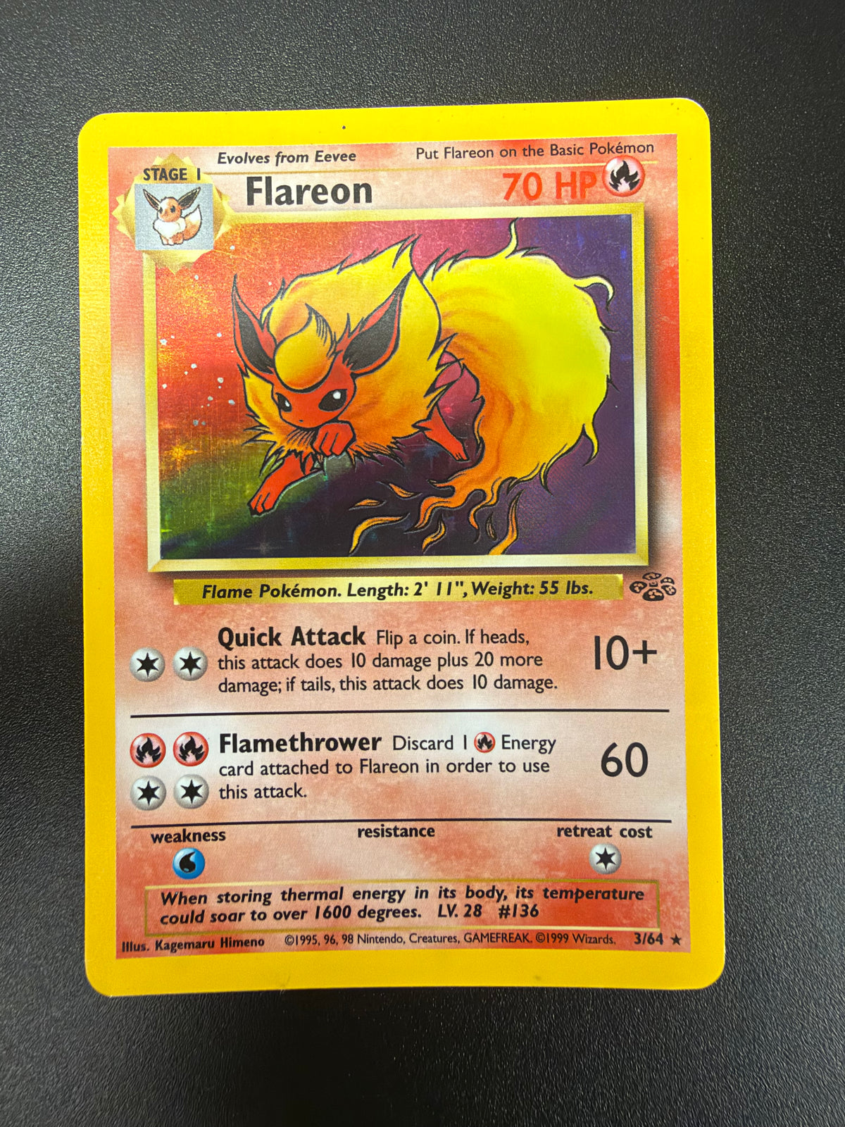 JUNGLE FLAREON 3/64 RAW PK1824