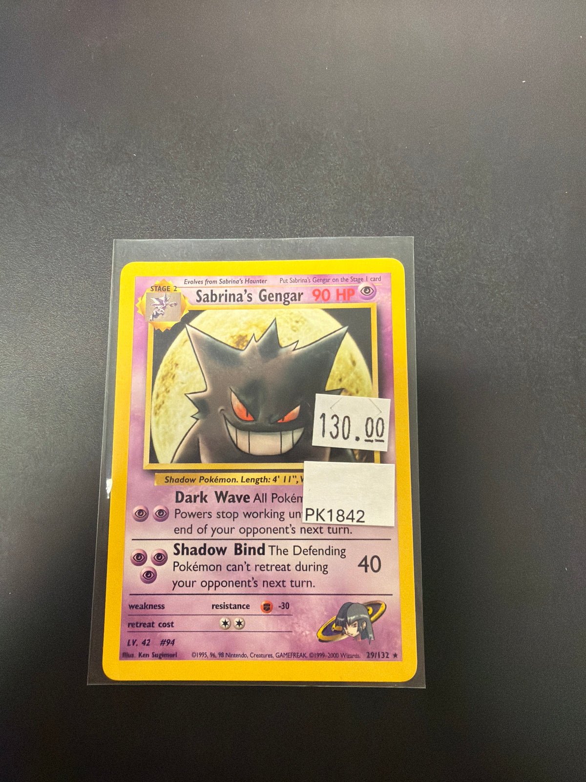 GYM CHALLENGE  SABRINA'S GENGAR 29/132 RAW PK1842