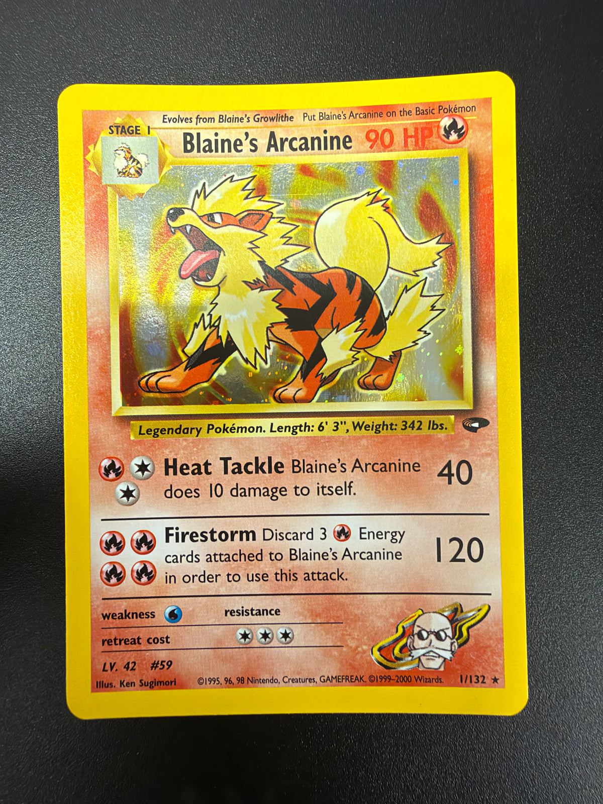 GYM CHALLENGE BLAINES ARCANINE 1/132 RAW PK1469