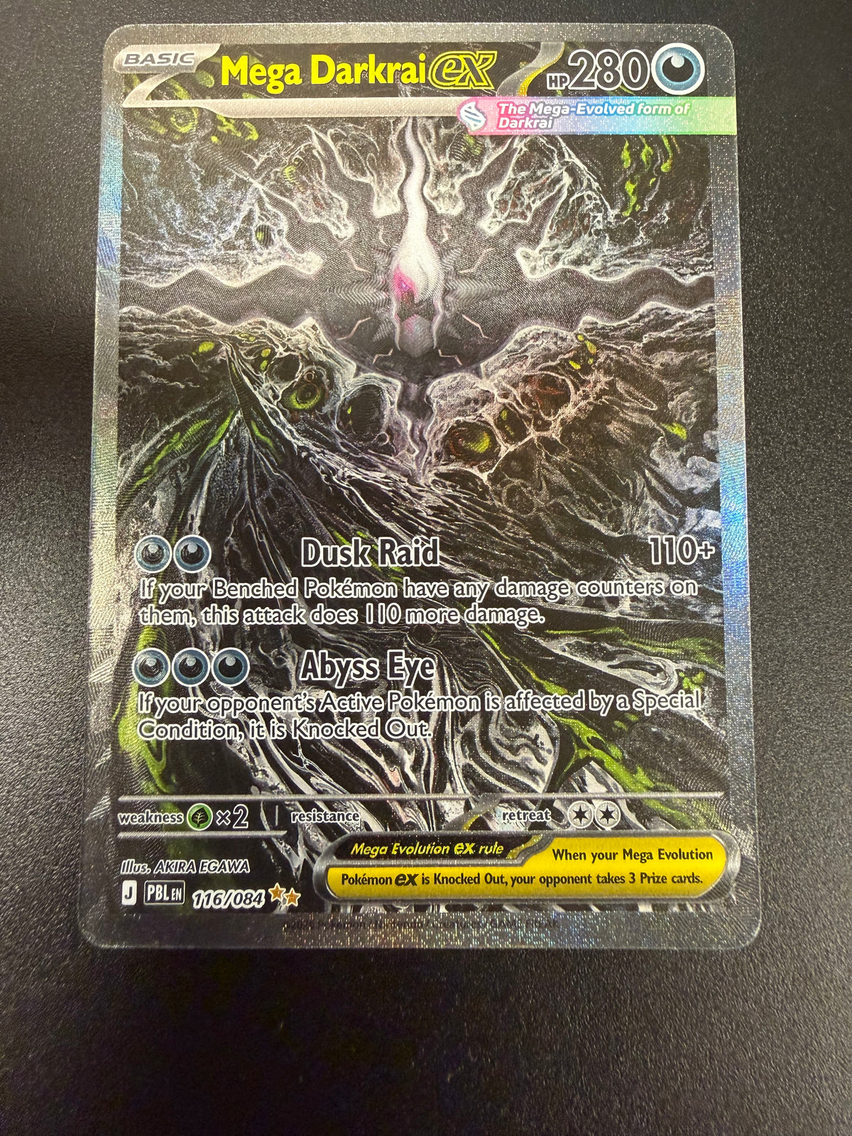 PITCH BLACK MEGA DARKRAI EX 116/084 PK1752 RAW