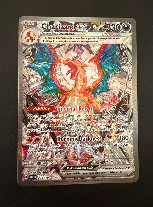 OBSIDIAN FLAMES CHARIZARD EX 223/197 PK1390 RAW