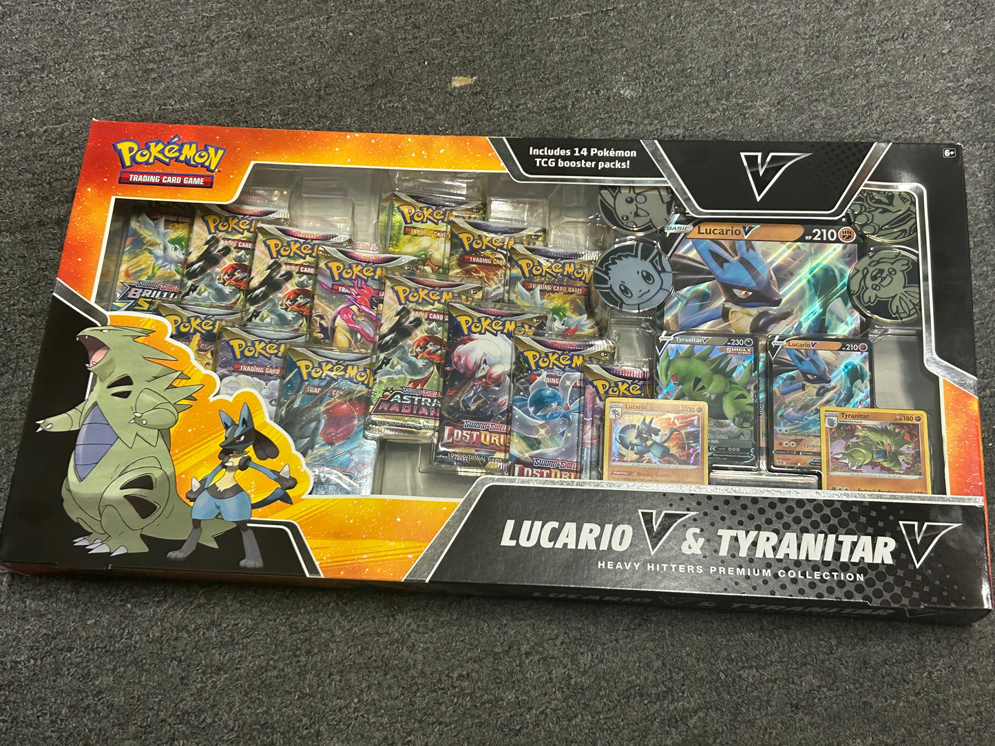 HEAVY HITTERS LUCARIO/TYRANITAR COLLECTION BOX. LIMIT 1  FLASH SALE