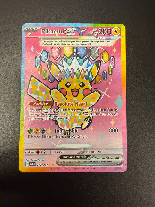 ASCENDED HEROES PIKACHU EX 277/217 PK1754 RAW