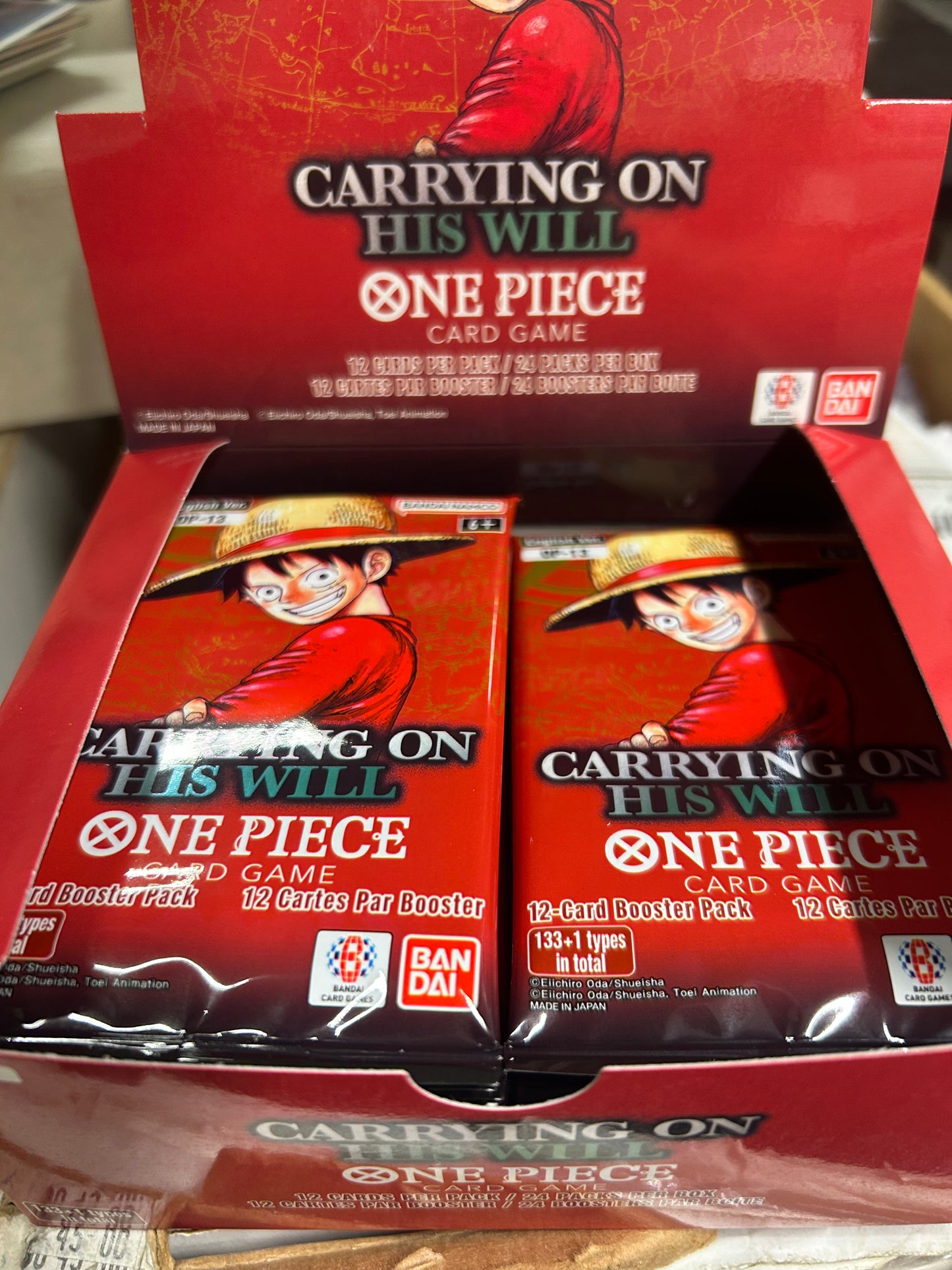 ONE PIECE OP-13 CARRYING ON HIS WILL BOOSTER SLEEVED PACK