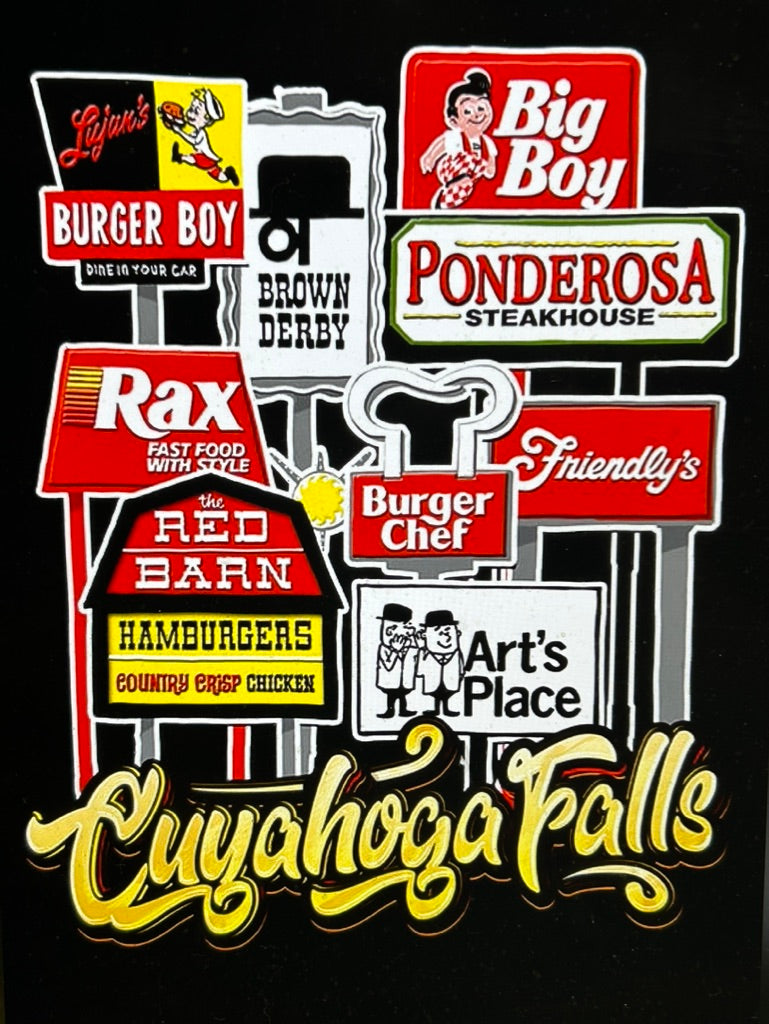 CUYAHOGA FALLS RESTAURANTS T-SHIRT