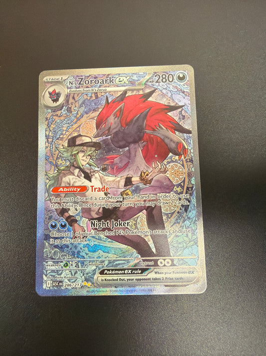 ASCENDED HEROES N'S ZOROARK EX 286/217 PK1760 RAW
