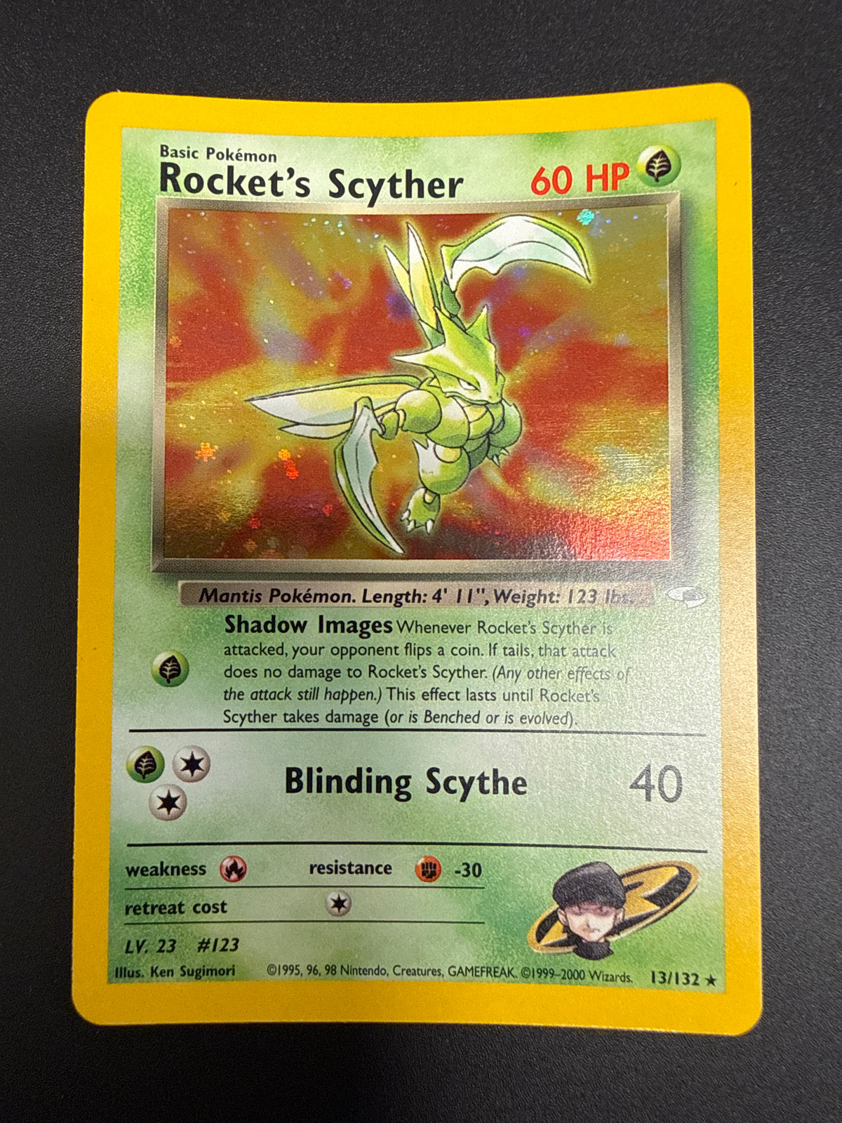 GYM HEROES ROCKET'S SCYTHER 13/132 RAW PK1832