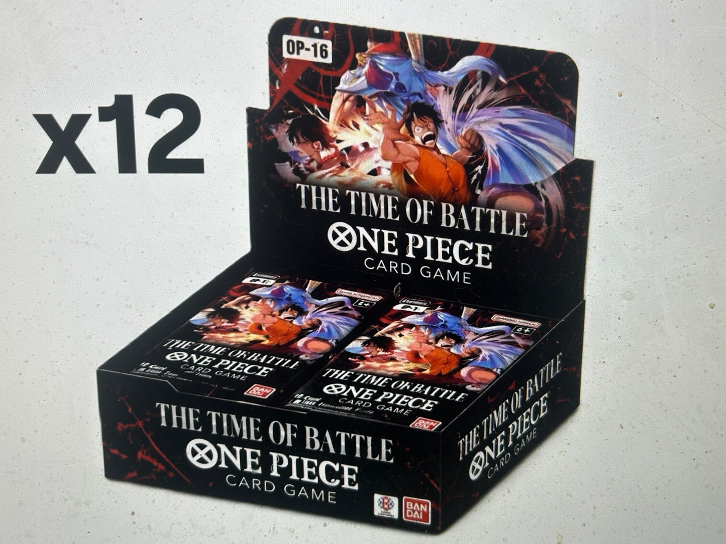 (LOT OF 10) ONE PIECE OP-16 SEALED BOOSTER BOX CASES (12 BOX/CASE).   120 TTL BOXES.  PRESALE JUNE