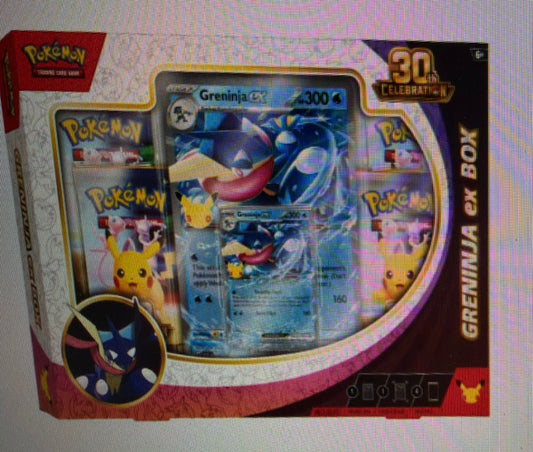 CELEBRATIONS 30TH ANNIVERSARY EX GRENINJA/SYLVEON BOX *RELEASE 9/16*