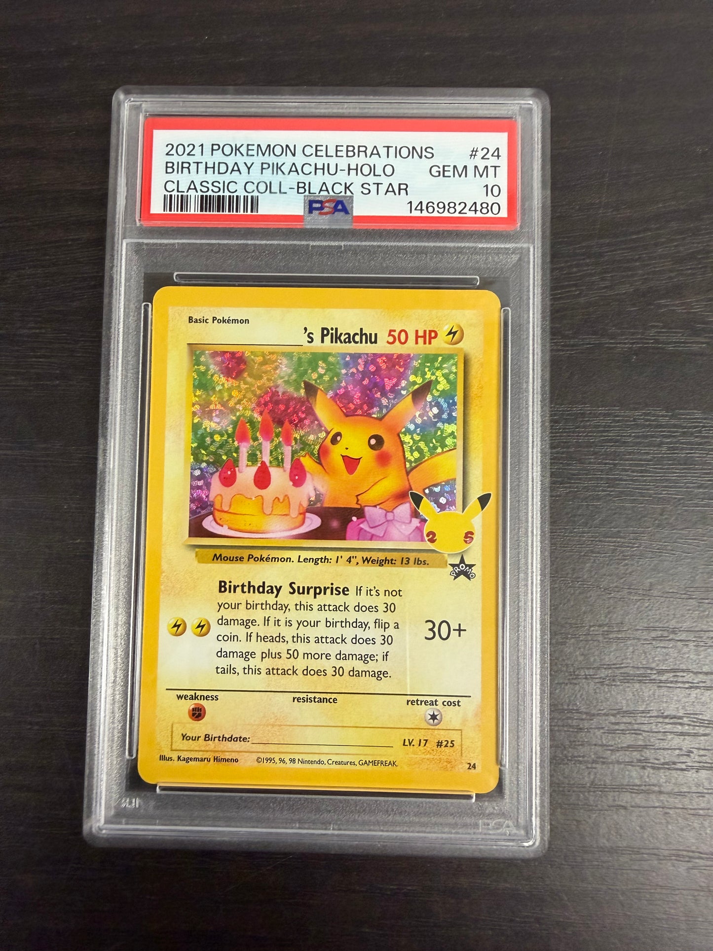 2021 BIRTHDAY PIKACHU CELEBRATIONS PSA 10 PK976