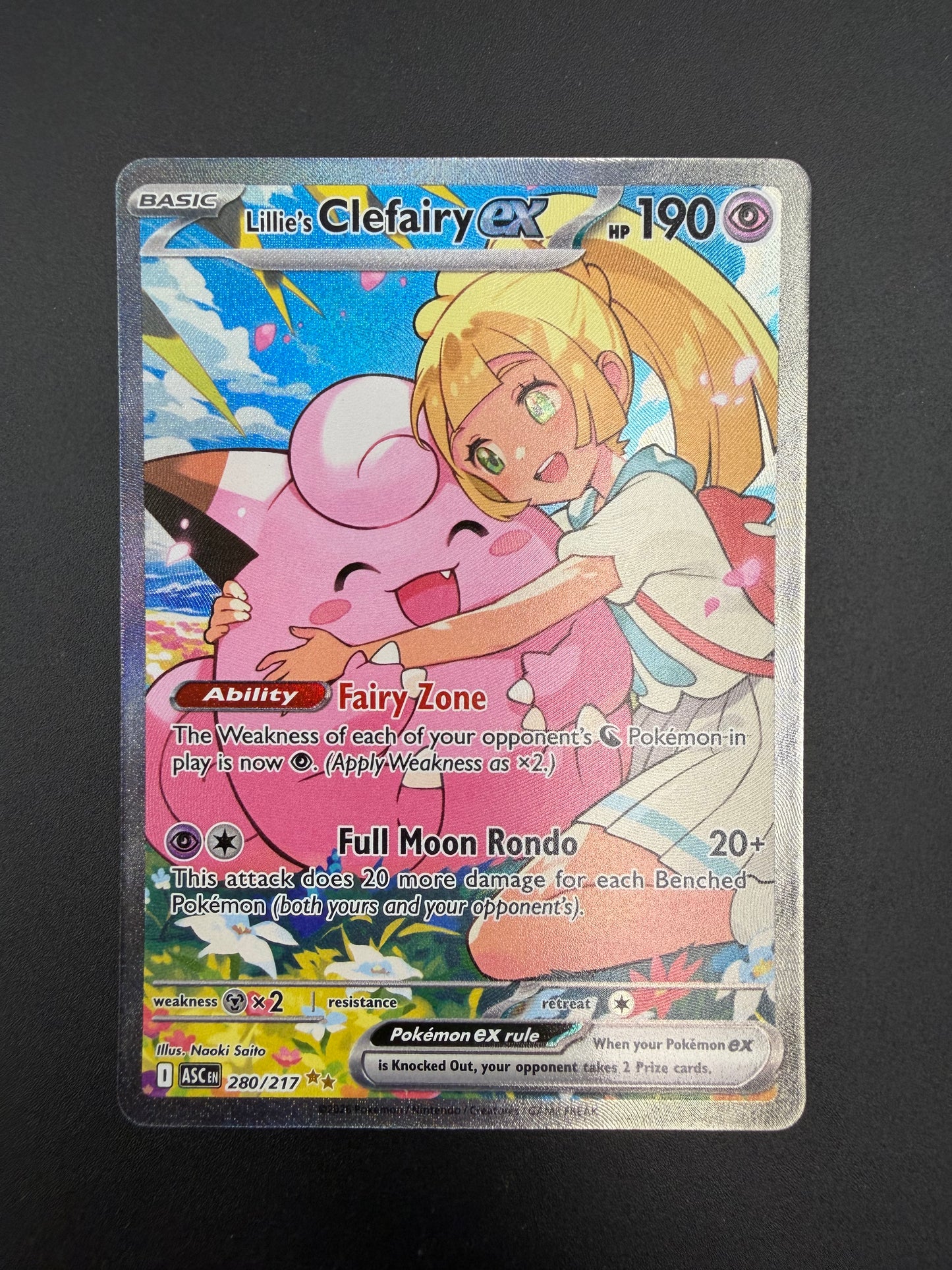 ASCENDED HEROES LILLIE'S CLEFAIRY 280/217 PK1402