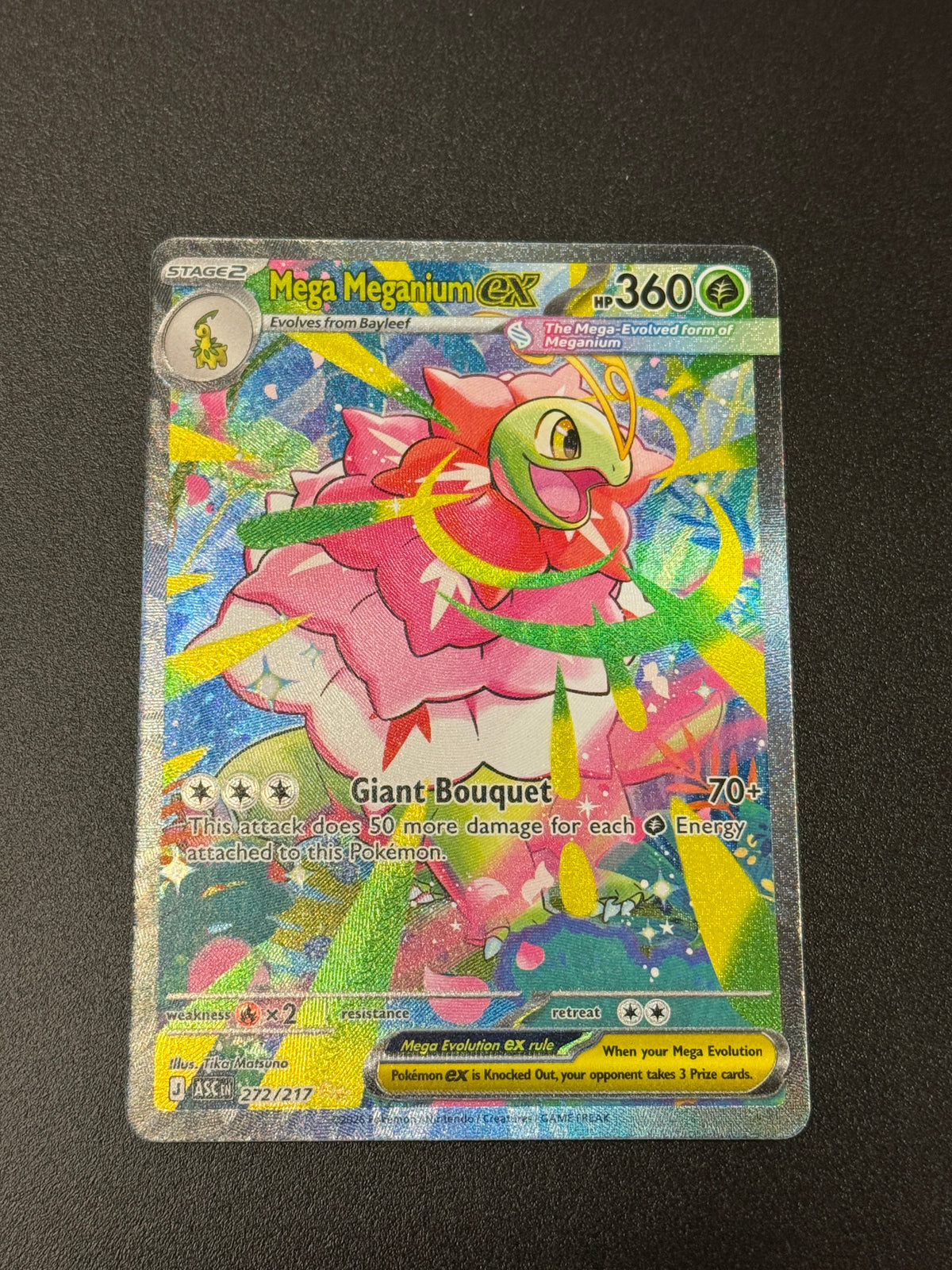 ASCENDED HEROES MEGA MEGANIUM EX 272/217  PK1482