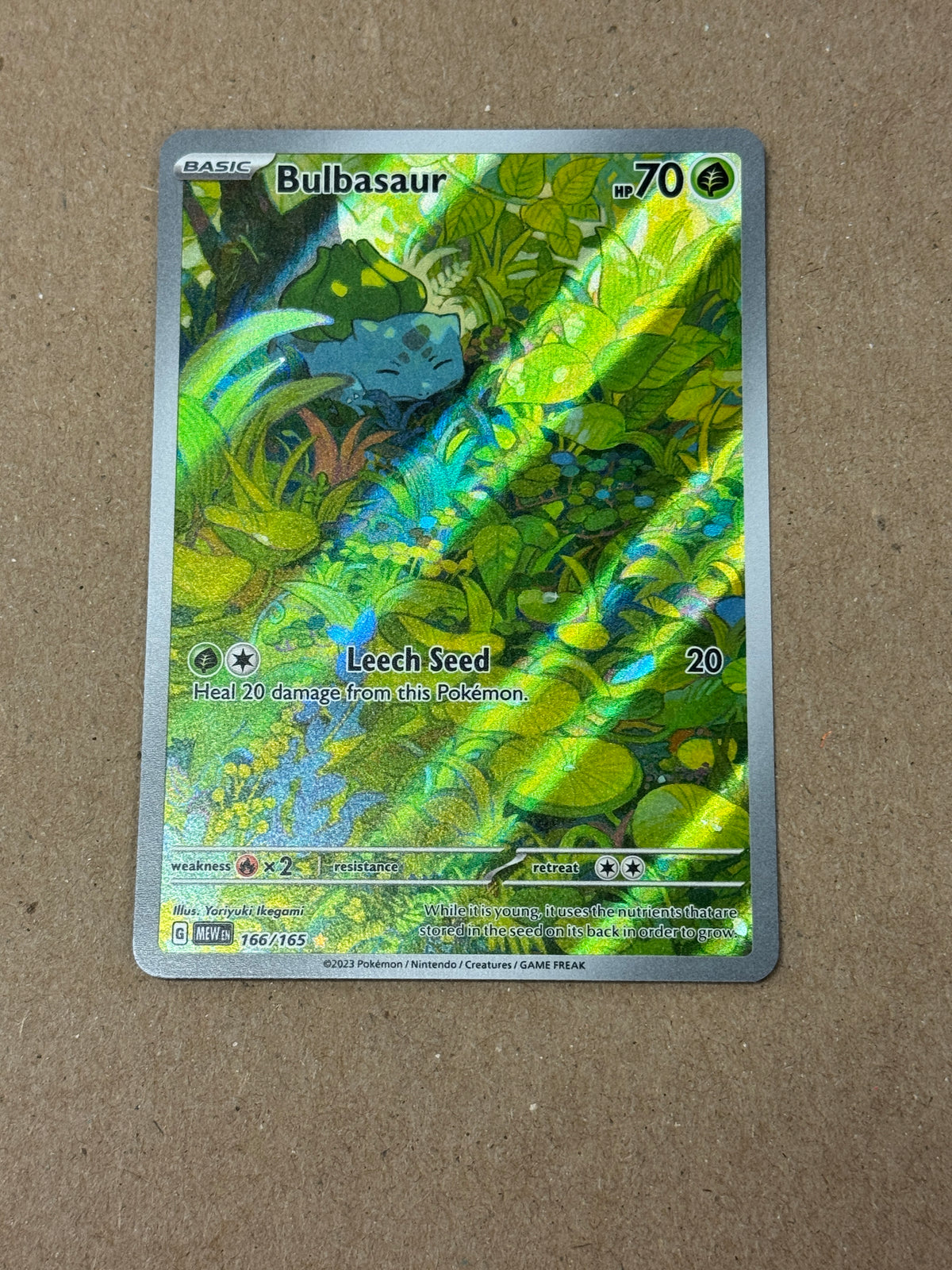 ENGLISH 151 BULBASAUR  166/165  RAW  PK1790