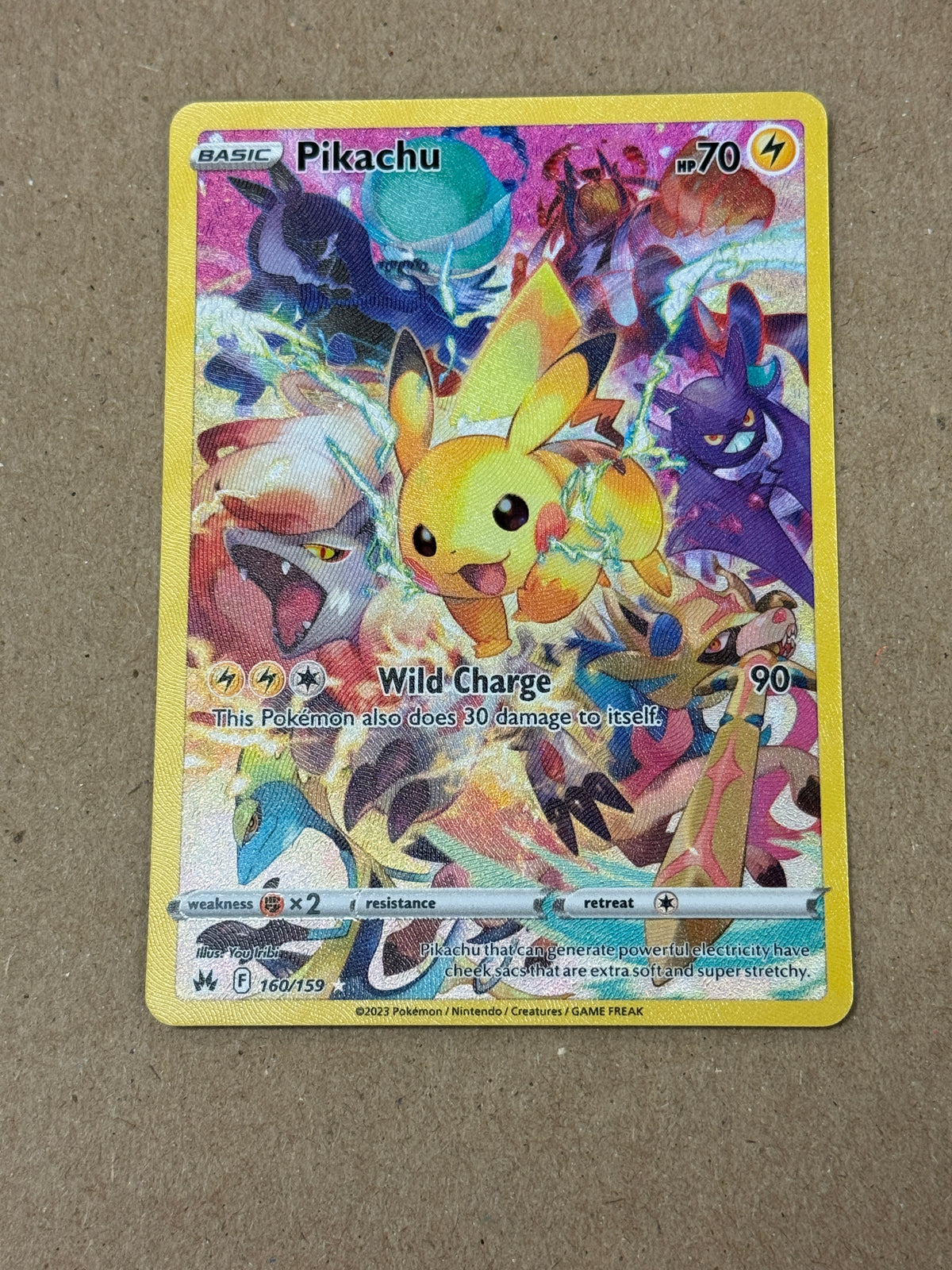CROWN ZENITH PIKACHU 160/159  RAW  PK1797