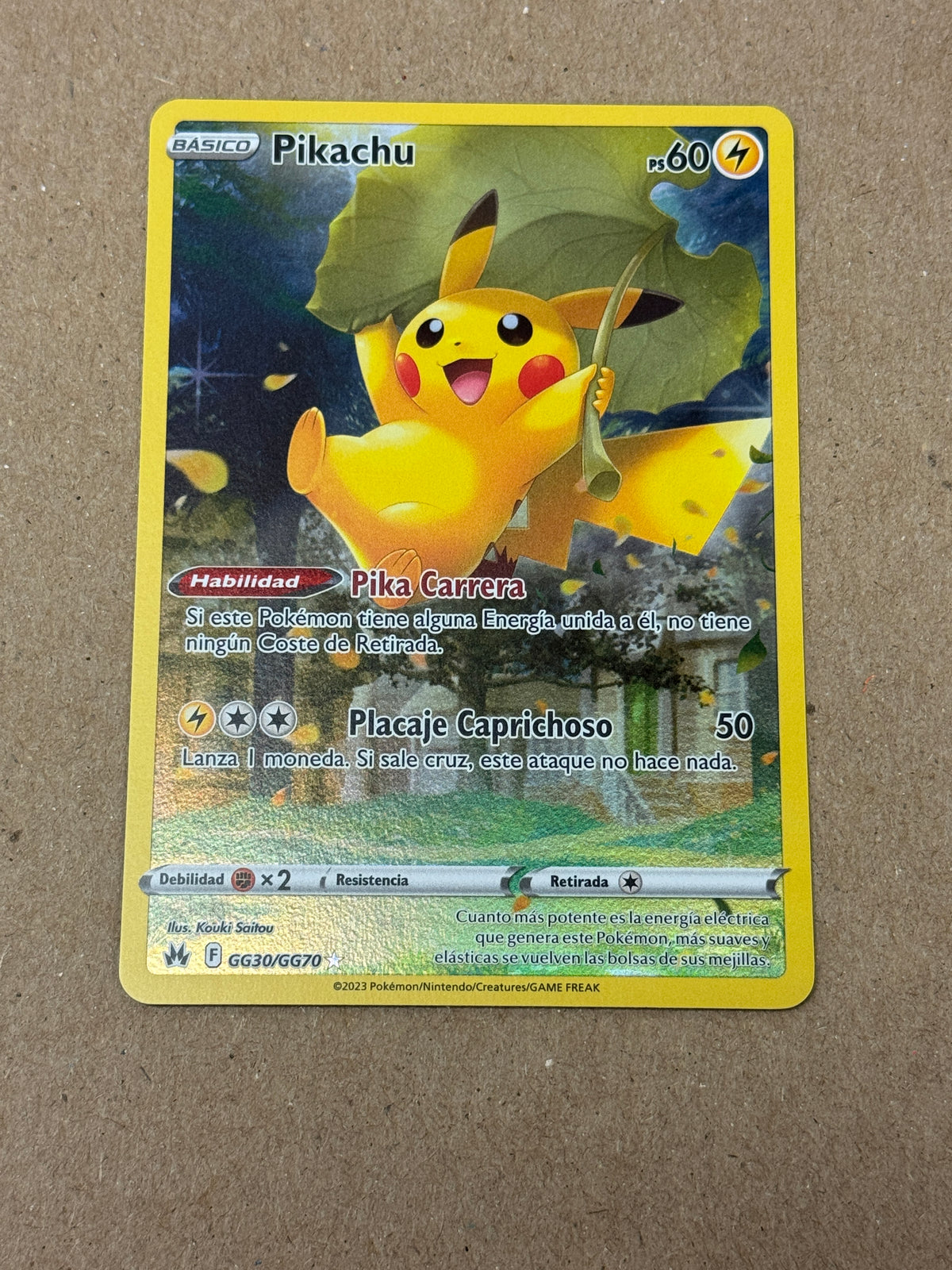 CROWN ZENITH PIKACHU GG30/GG70  RAW  PK1798