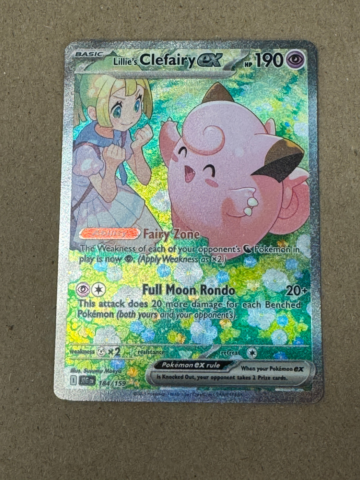 JOURNEY TOGETHER LILLIE'S CLEFAIRY ex  184/159  RAW  PK1802