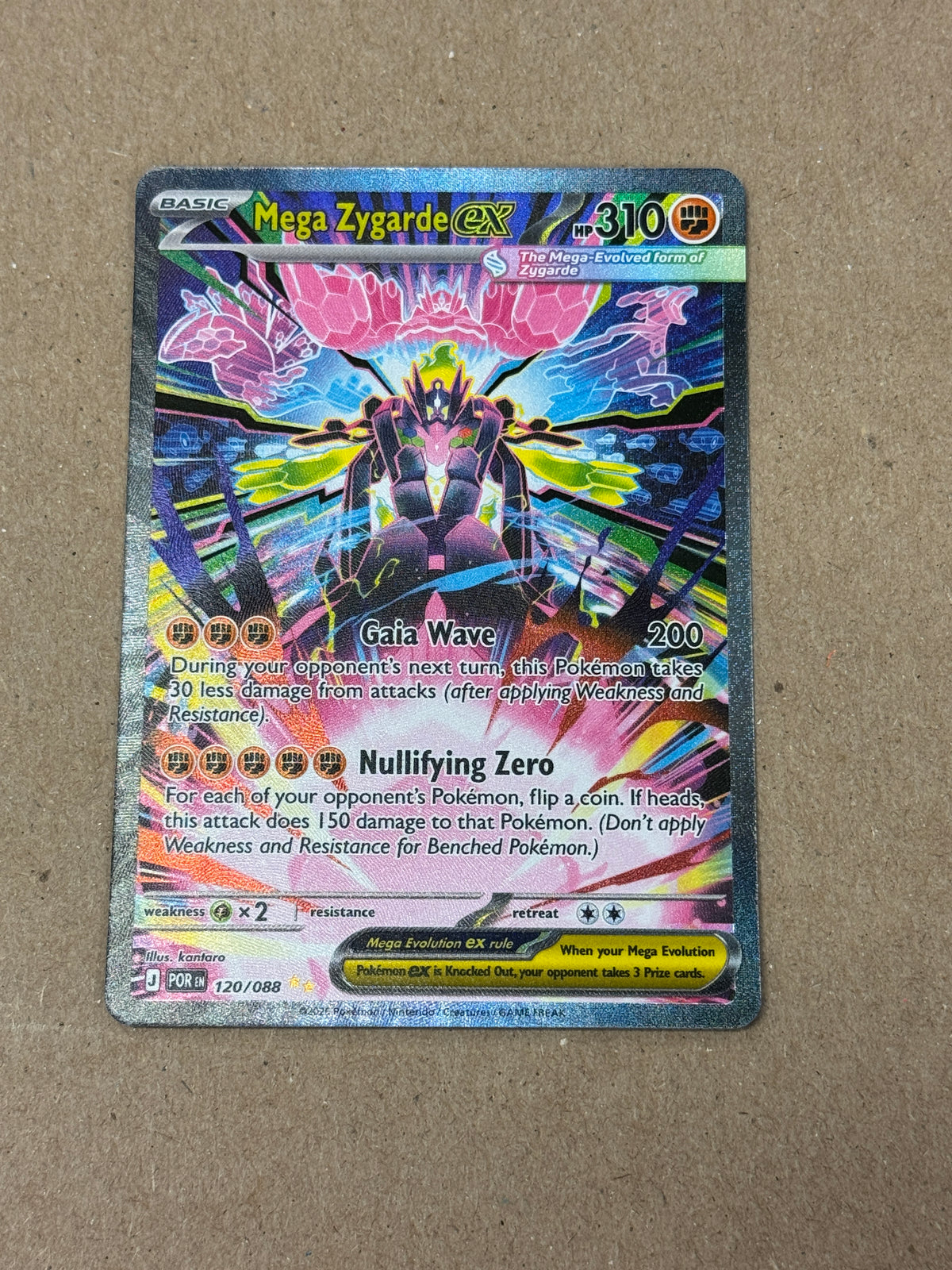 PERFECT ORDER  MEGA ZYGARDE ex  120/088  RAW  PK1806