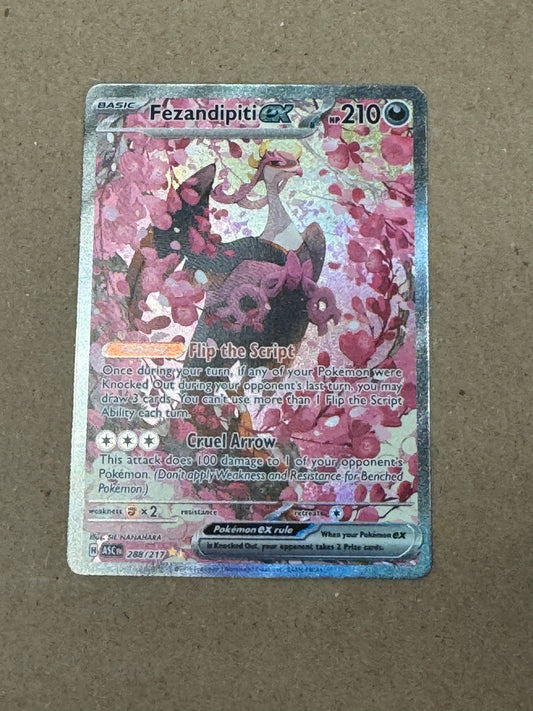 ASCENDED HEROES FEZANDIPITI ex  288/217  RAW  PK1810