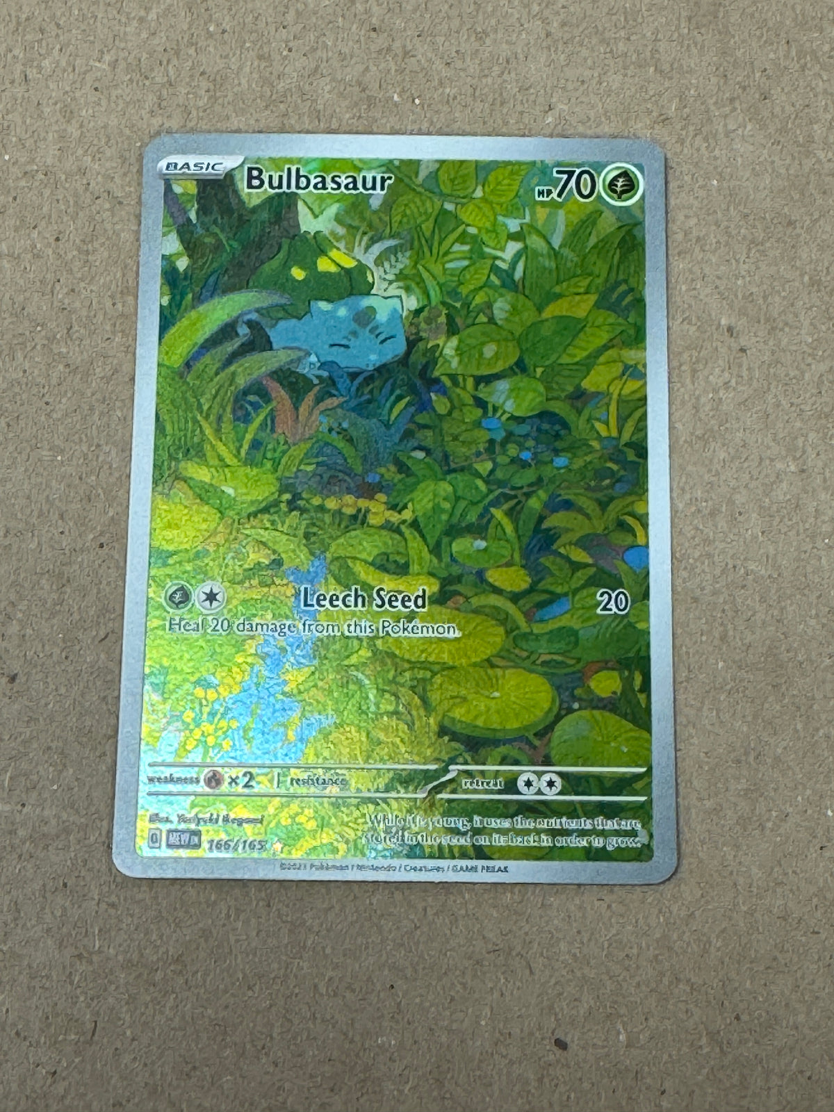ENGLISH 151  BULBASAUR 166/165  RAW  PK1813