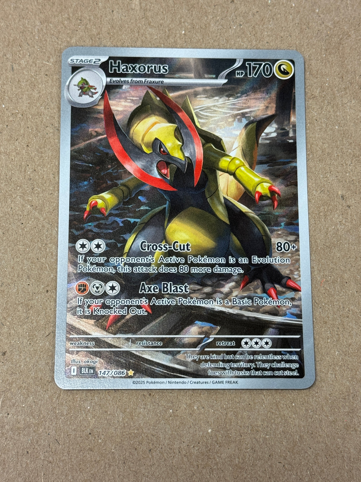 BLACK BOLT HAXORUS  147/086  RAW  PK1424