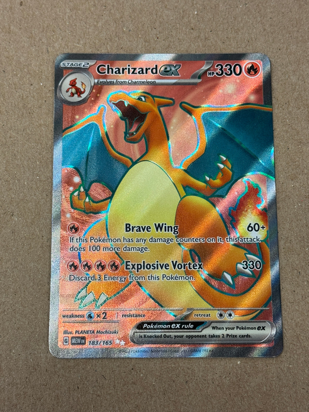 ENGLISH 151 CHARIZARD ex 183/165  RAW  PK1426
