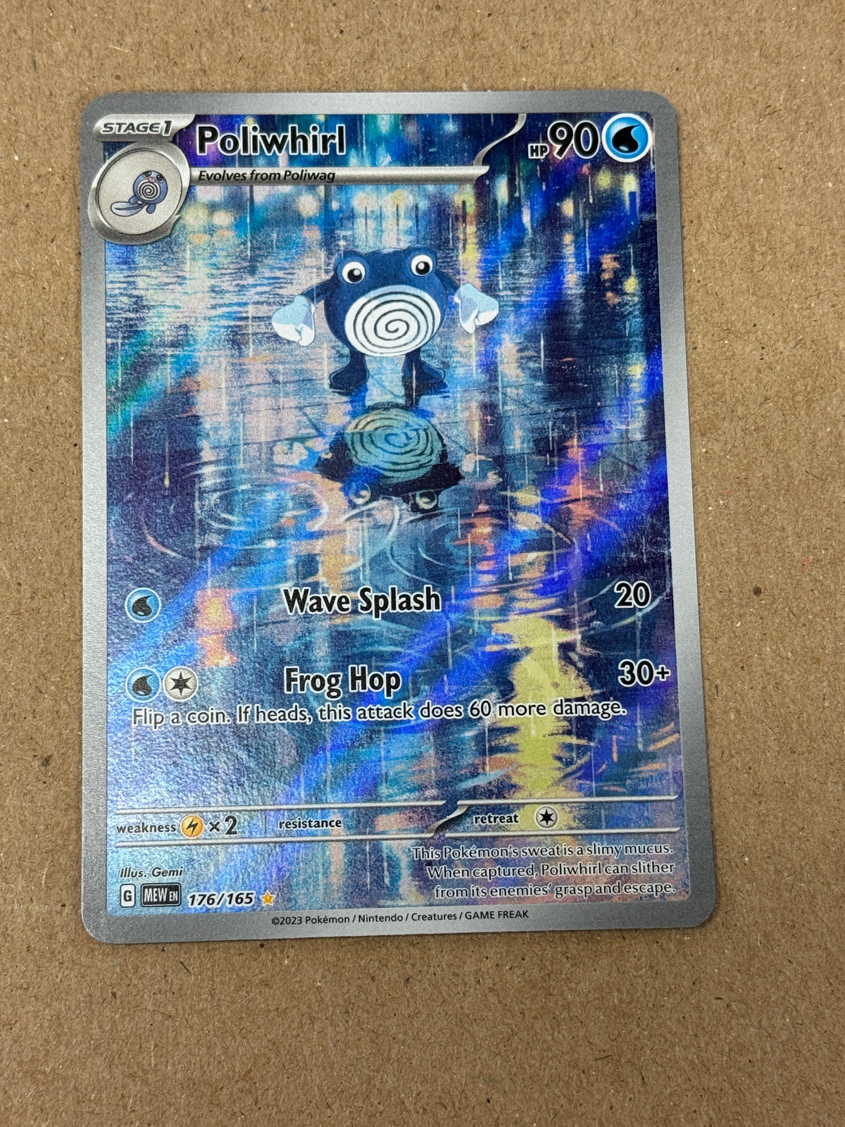 ENGLISH 151 POLIWHIRL 176/165  RAW  PK1428