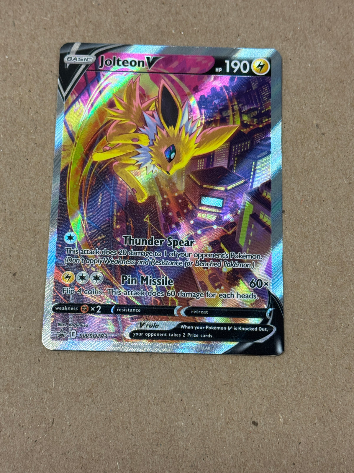 BLACK STAR PROMO JOLTEON VMAX  SWSH183  RAW  PK1446