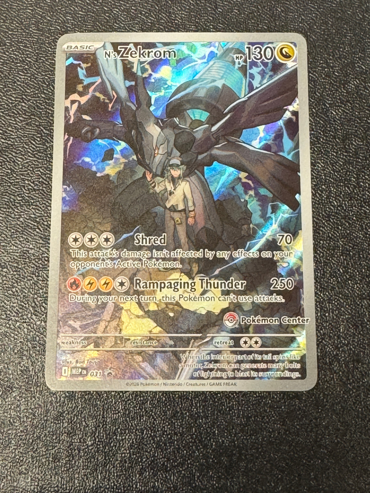ASCENDED HEROES POKEMON CENTER ELITE TRAINER BOX N'S ZEKROM PROMO  MEP EN 031  RAW **PK1946**