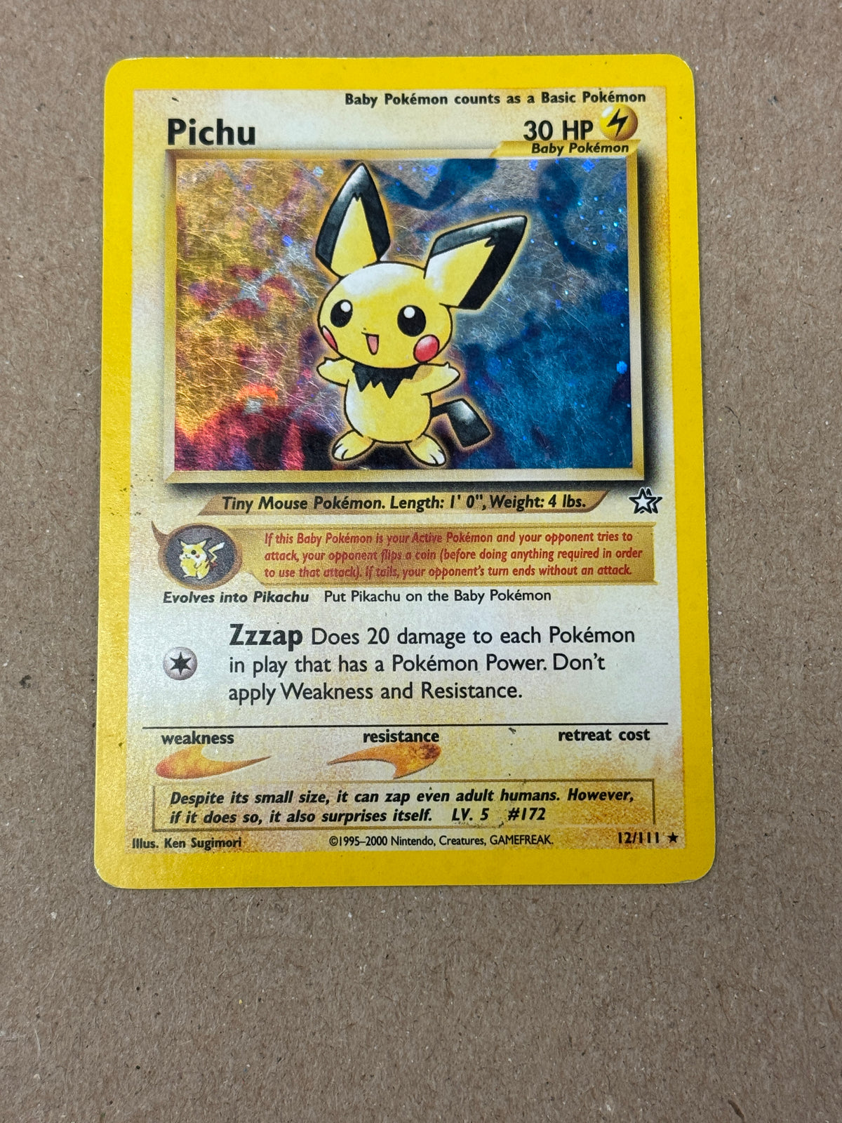 NEO GENESIS PICHU  12/111  RAW  **PK1955**