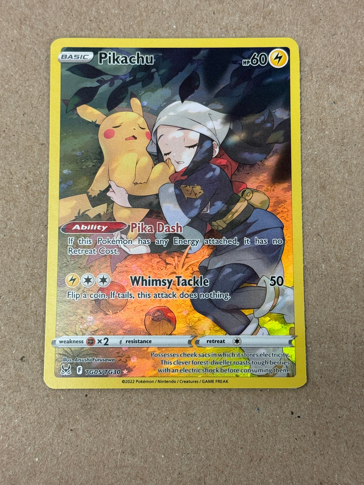 LOST ORIGIN PIKACHU  TG05/G30  RAW  **PK1959**