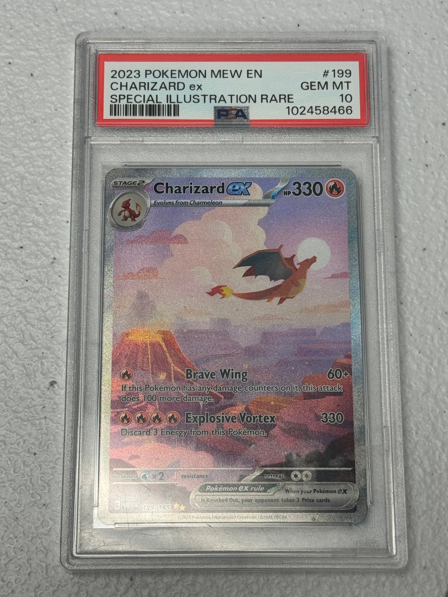 2023 MEW EN CHARIZARD EX SIR  #199  PSA 10  PK1076