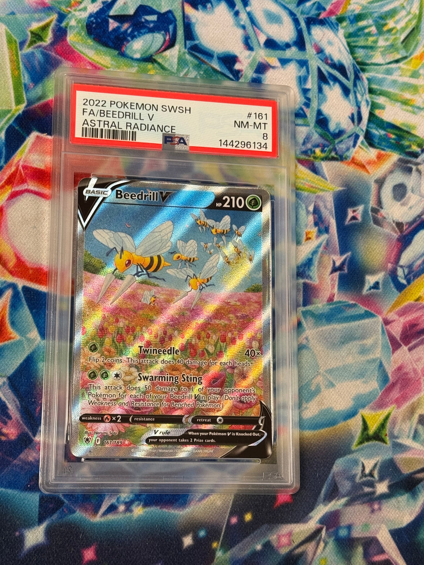 2022 ASTRAL RADIANCE BEEDRILL V #161  PSA 8  PK1115
