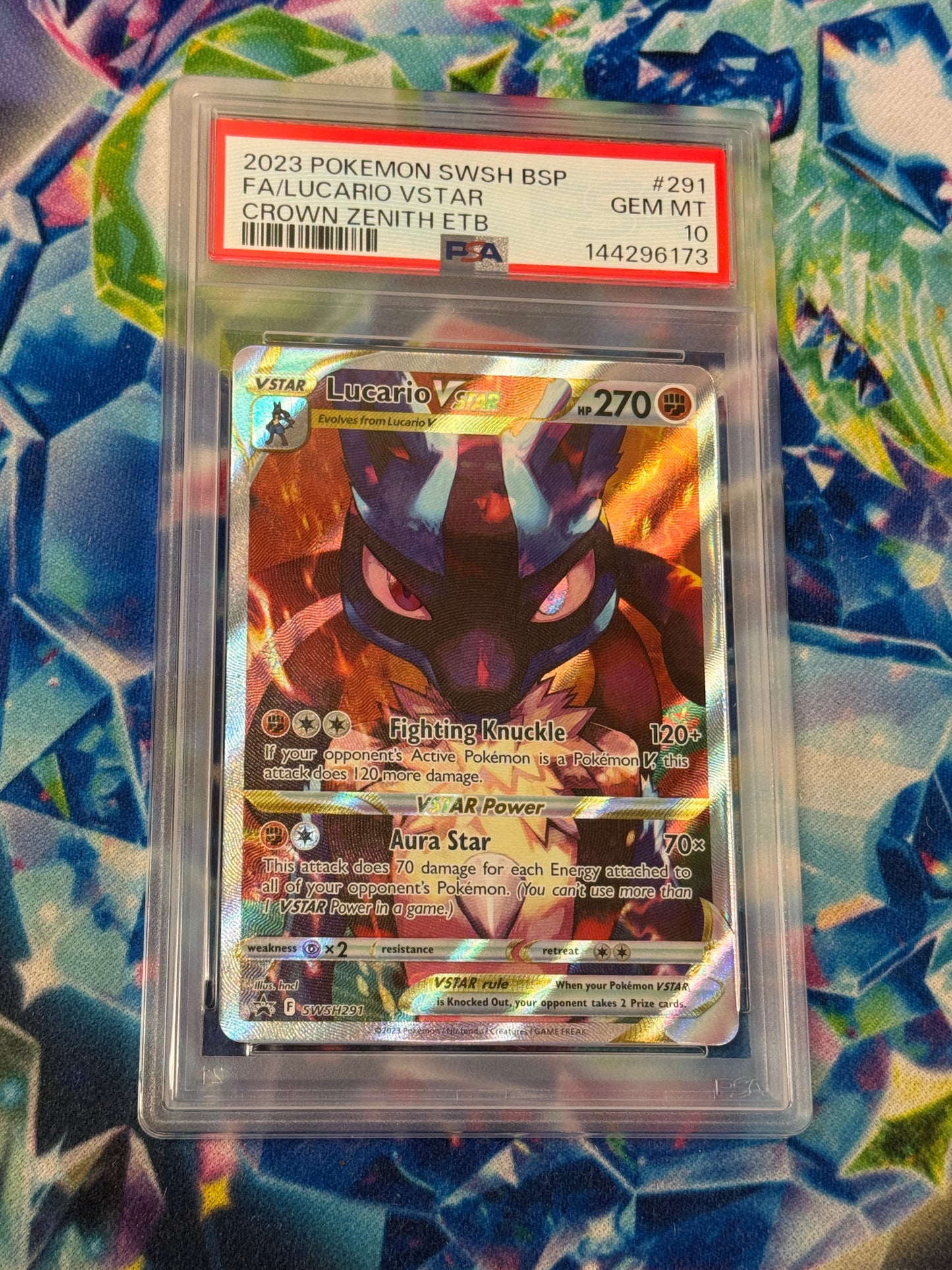 2023 CROWN ZENITH LUCARIO VSDTAR #SWSH291  PSA 10  PK1124