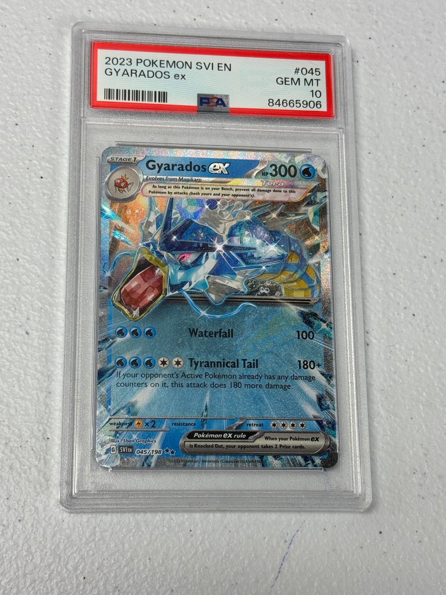 2023 SCARLET & VIOLET GYARADOS EX #045  PSA 10  PK1141