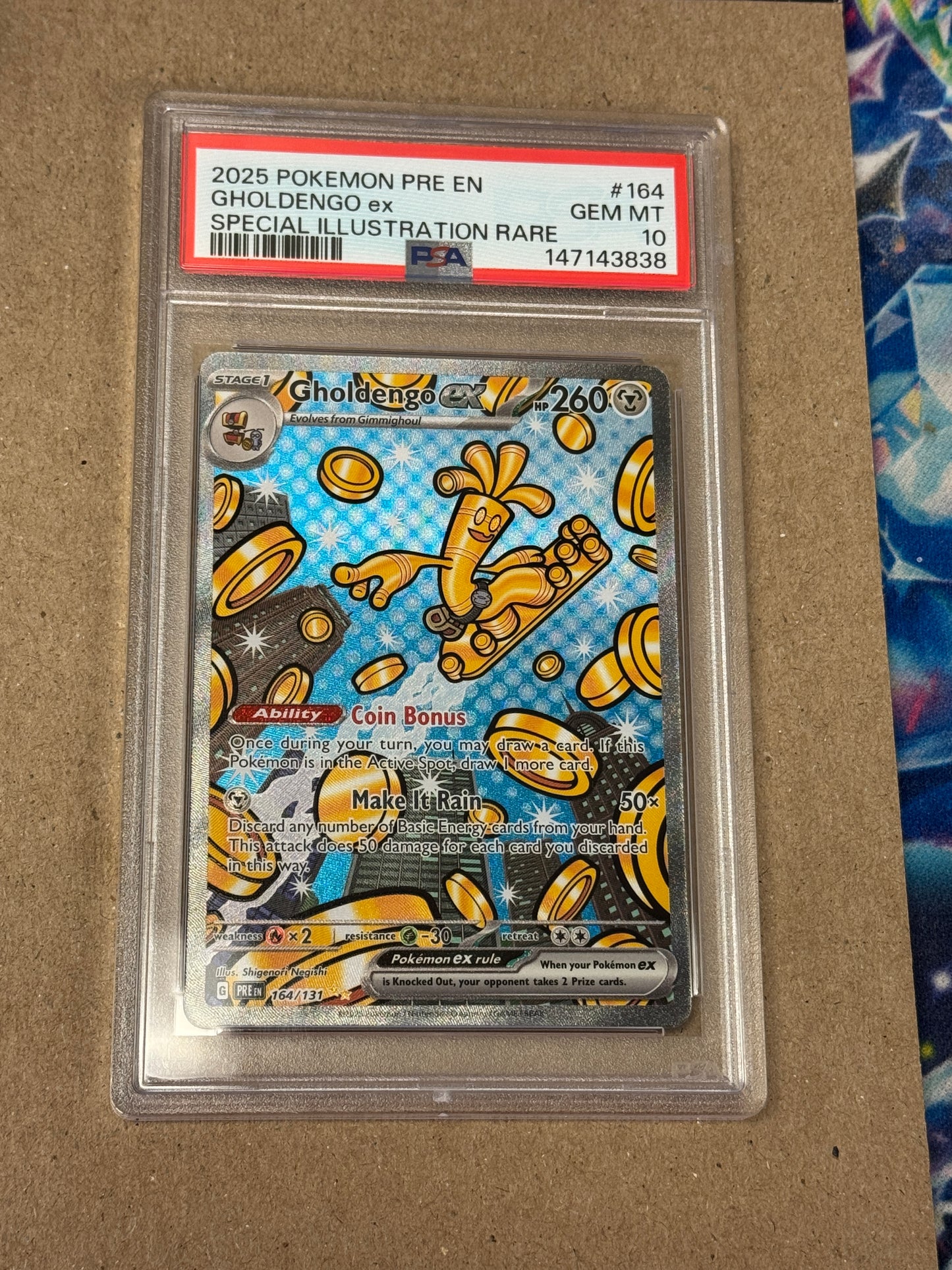 2025 PRISMATIC EVOLUTIONS GHOLDENGO ex #164  PSA 10  PK1273