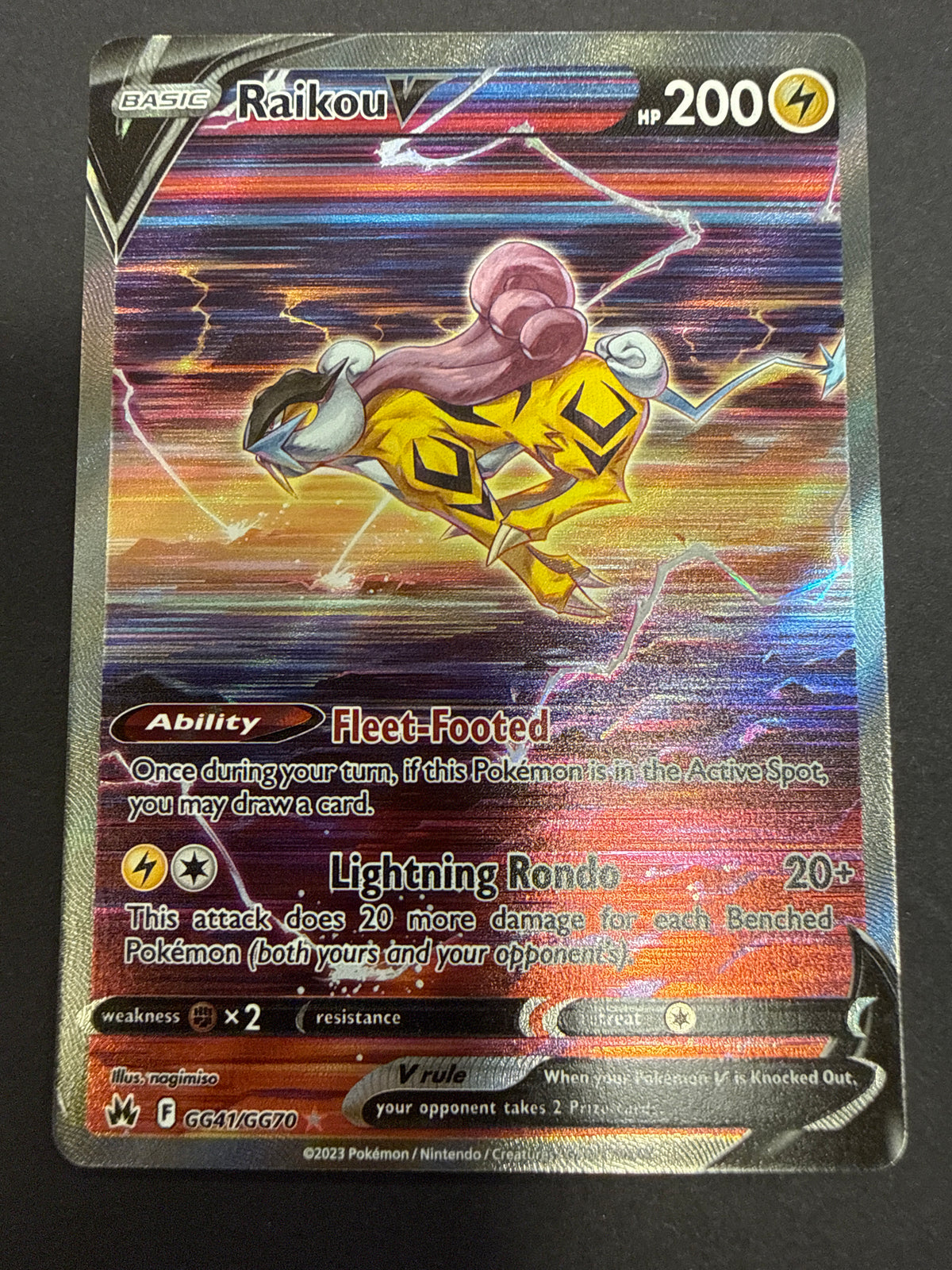 Crown Zenith Raikou V GG41 (SINGLE *PK1892*)
