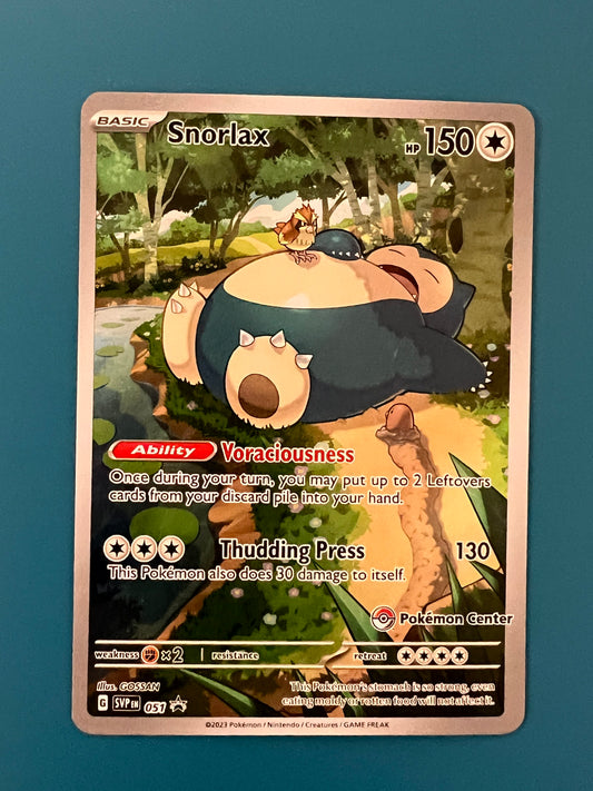 SNORLAX POKEMON CENTER PROMO 051 PK1205 UNGRADED
